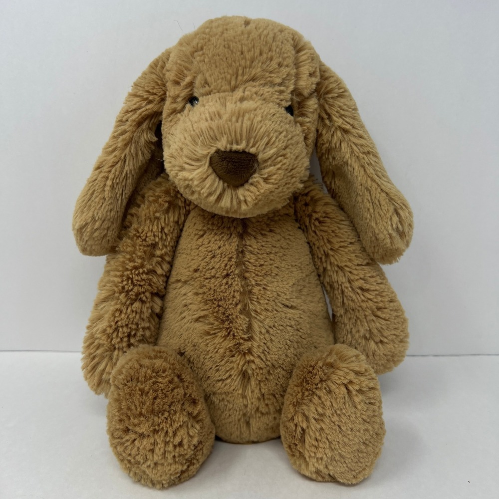 Jellycat Bashful Toffee Dog Plush Puppy Medium Brown Soft Stuffed Animal 12 Inch